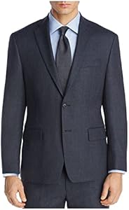 Michael Kors Mens Melange Birdseye Navy Single Breasted, Classic Fit Blazer 38S Michael Kors