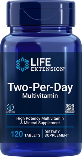 Двух-В-День Таблетки - Мультивитамины - 120 таблеток - Life Extension Life Extension
