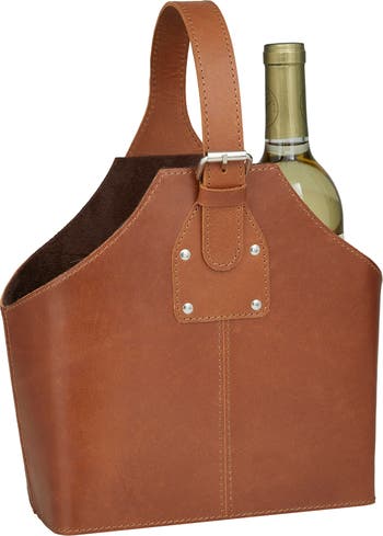 Коричневая кожаная сумка для напитков SONOMA SAGE HOME