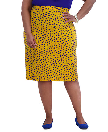 Women's Ity Dot-Print A-Line Pull-On Skirt Kasper