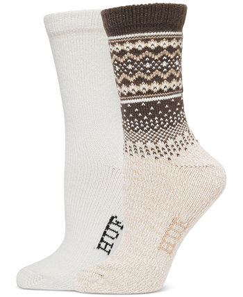 Women's Geo Fair Isle Boot Socks, Pack of 2 HUE