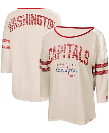 Женская футболка с рукавами 3/4 Oatmeal Washington Capitals Highlight Starter