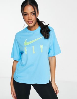 Найк Баскетбол Футболка Dri-FIT Swoosh в синем цвете для женщин Nike