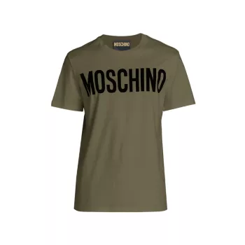Хлопковая футболка с логотипом Moschino