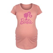Maternity Barbie® Logo Pink Glitter Graphic Tee Barbie