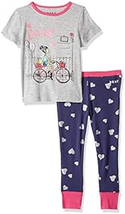 DKNY Girls' Printed T-Shirt and Pant Sleepwear Set DKNY