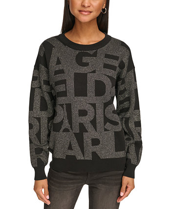 Женский свитер с металлизированным логотипом Karl Lagerfeld Paris