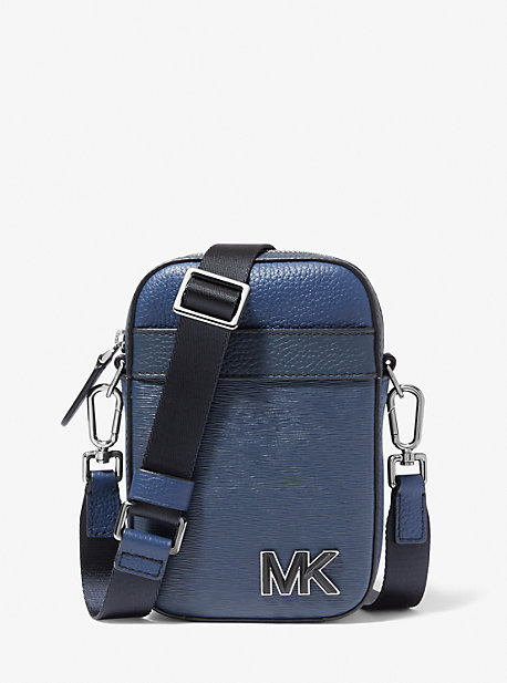 Кожаная сумка через плечо для смартфона Hudson с цветными блоками Michael Kors
