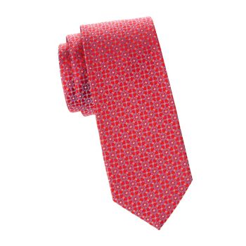 Шелковый галстук с цветочным медальоном Eton