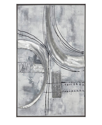 Настенное искусство на холсте с абстрактной рамкой и черной рамкой, 40 x 2 x 30 дюймов Rosemary Lane