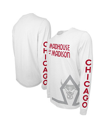 Мужская и женская белая футболка Chicago Bulls City Edition 2023/24 Scoreboard с длинными рукавами Stadium Essentials