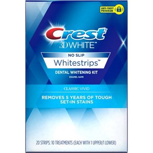 4 Pack - Crest 3D White No Slip Whitestrips Dental Whitening Kit, 10 Treatments 1 ea Crest