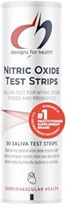 Designs for Health Nitric Oxide Test Strips Saliva Test - Results in Just 10 Seconds - Support Athletes, Healthy Aging, Cardiovascular Health (50 Saliva Test Strips) Designs for Health