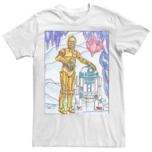 Мужская Футболка Star Wars A New Hope C-3PO R2-D2 Coloring Book Star Wars