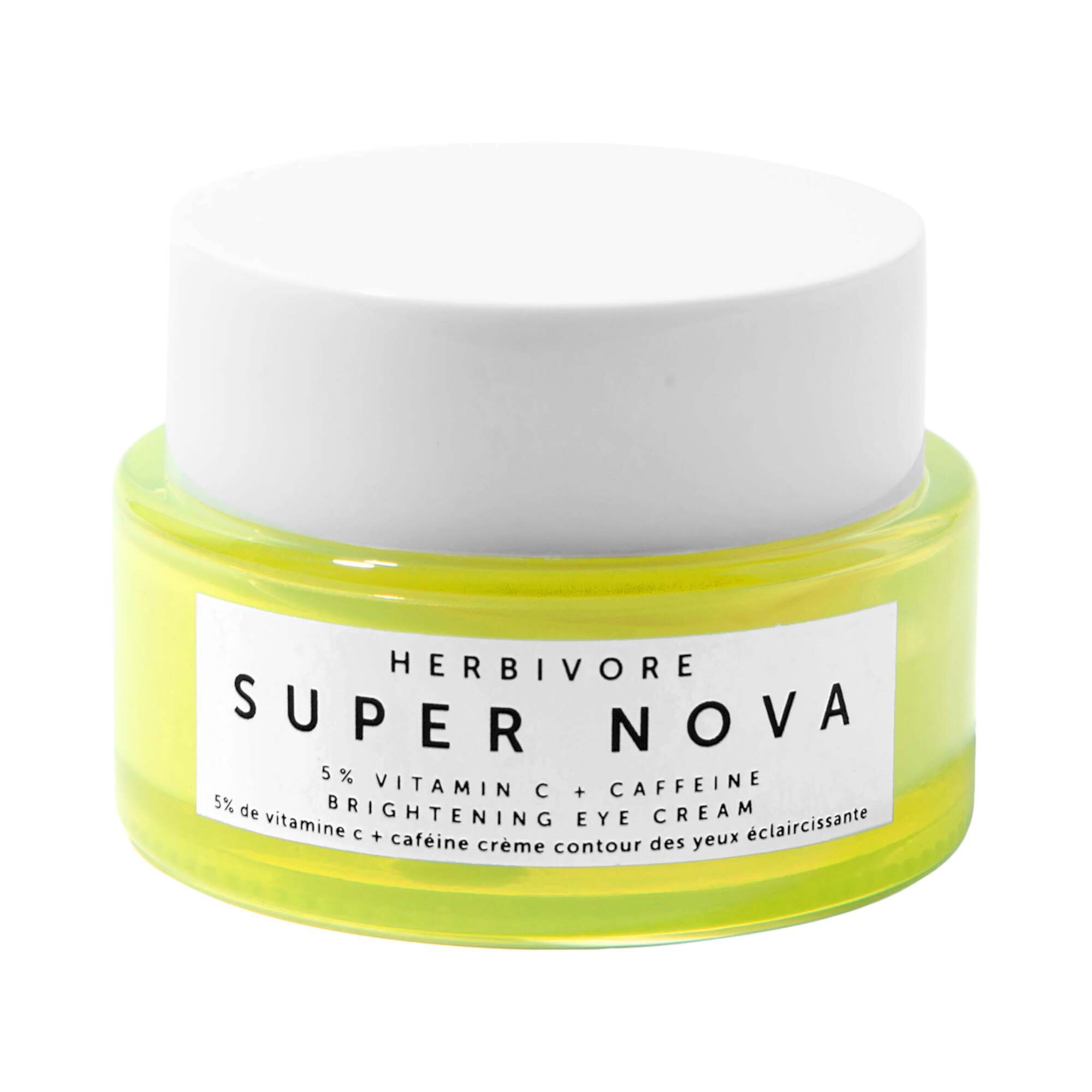 Super Nova 5% THD Витамин С + кофеин Осветляющий крем для век Herbivore