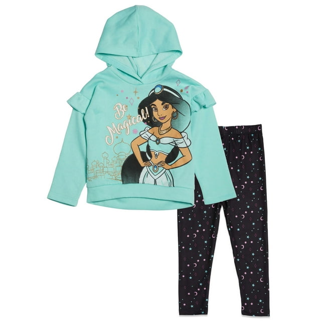 Disney Princess Jasmine Toddler Girls Pullover Fleece Hoodie and Leggings Outfit Set Infant to Big Kid Disney Princess