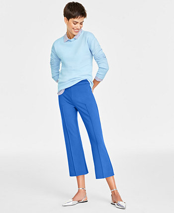 Женские брюки с расклешенной щиколоткой Cobalt Glaze Ponte, стандартной и короткой длины, созданные для Macy's On 34th