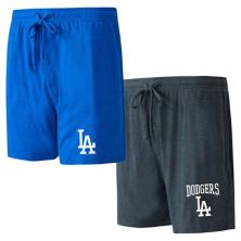 Men's Concepts Sport Royal/Charcoal Los Angeles Dodgers Two-Pack Meter Sleep Shorts Unbranded