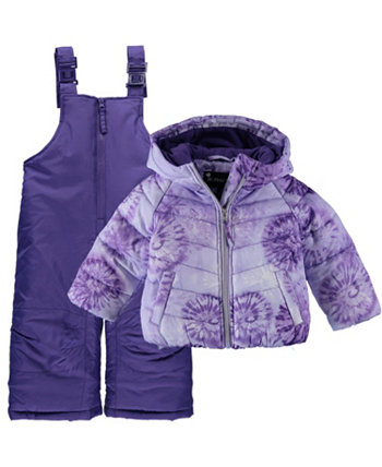 Baby Girls Tie Dye Jacket and Snow Bib, 2 Piece Set S Rothschild & CO