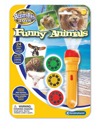 Факел и проектор Забавные животные Brainstorm Toys