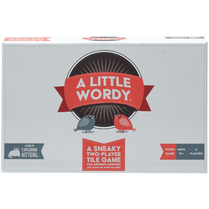 A Little Wordy, a Word Game by Exploding Kittens, 2 Players, 15 Minutes, Ages 10 and up. Exploding Kittens