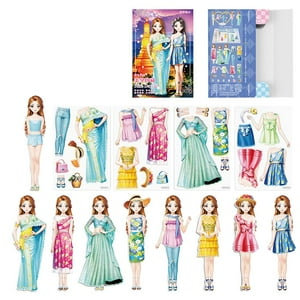 KITPIPI Magnetic Dress Up Baby, Magnetic Paper Dolls Magnetic Dress Up Dolls for Girls Ages 4-7, Pretend and Play Travel Playset Toy Magnetic Dress Up Dolls for Girls KITPIPI