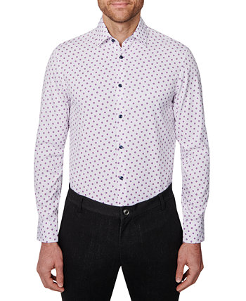 Con.Struct Men's Slim-Fit Performance Stretch Cooling Comfort Medallion-Print Dress Shirt, Created for Macy's CONSTRUCT