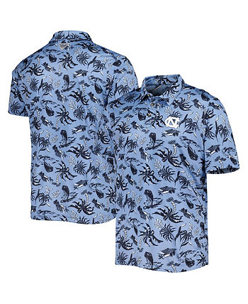 Рубашка поло мужского цвета Carolina Blue North Carolina Tar Heels Super Terminal Tackle Omni-Shade Columbia