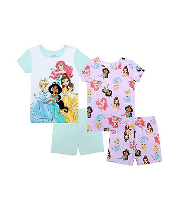 Big Girls Short Set Pajamas, 4-Piece Disney