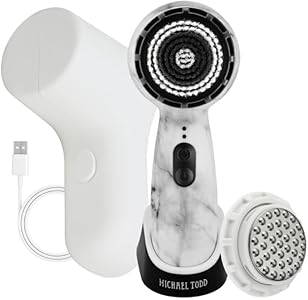 Michael Todd Beauty Soniclear Allure 2024 Best of Beauty Winner Facial Cleansing + Exfoliation Brush System with 3 speeds, Serum Infusion Head + Travel Case Michael Todd