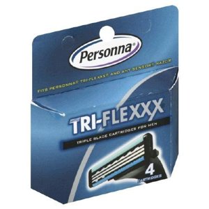 Personna Tri-Flexxx Razor System for Men Cartridge Refill - 4 Ct Personna