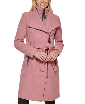 Пальто Petite с запахом и отделкой из искусственной кожи Calvin Klein