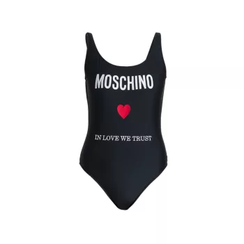 Цельный купальник In Love We Trust Moschino