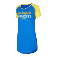 Женская ночная рубашка Concepts Sport Royal/Gold Los Angeles Chargers реглан с v-образным вырезом Unbranded
