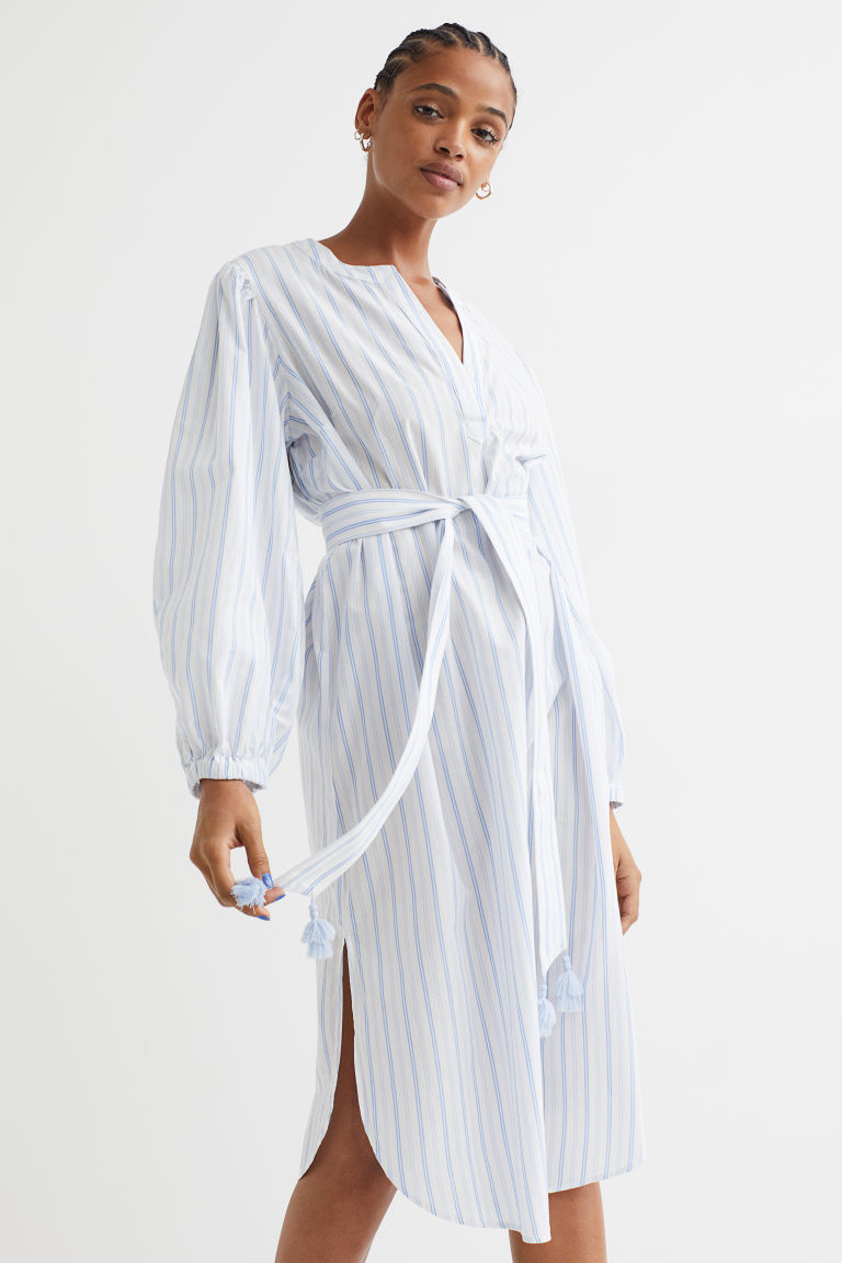 Платье с завязками на поясе H&M