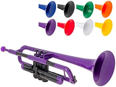 pBone Jiggs pTrumpet Plastic Trumpet w/Gig Bag and 3C and 5C Mouthpieces, Black, (PTRUMPET1BLK) PINSTRUMENTS