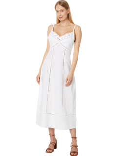 Sweetheart Midi Dress in Linen-Cotton Blend Madewell