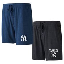 Мужские спортивные шорты темно-синего/черного цвета New York Yankees, две пары шорт для сна метра Unbranded