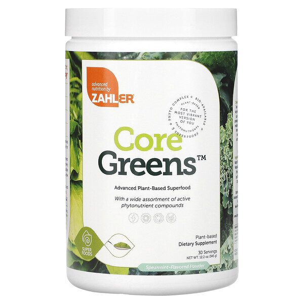 Core Greens, Расширенный растительный суперфуд, Спиртминт - 345 г - Zahler Zahler
