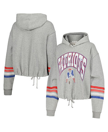 Женский пуловер с капюшоном Heather Grey New England Patriots Upland Bennett '47 Brand