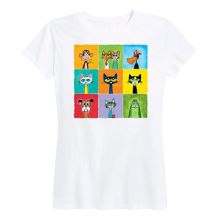Women's Pete The Cat Family & Friends Collage Graphic Tee Pete the Cat