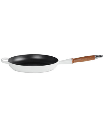 Enameled Cast Iron Alpine Wood Handle 2.25-Qt. Frypan - White Le Creuset