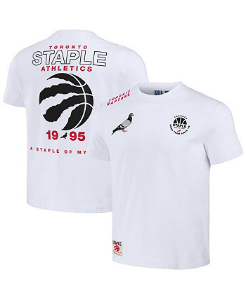 Мужская футболка NBA x White с эффектом потертости Toronto Raptors Home Team Staple