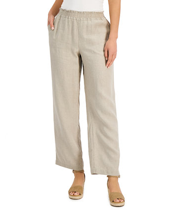 Льняные брюки без застежек, созданные для Macy's Charter Club