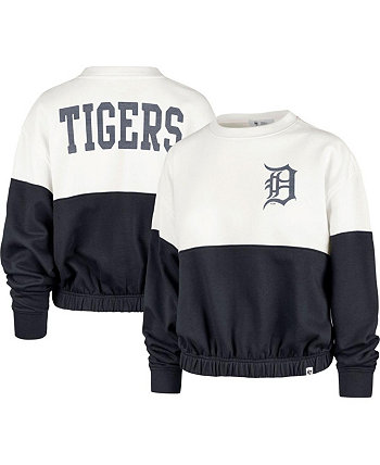 Женский белый, темно-синий пуловер свитшот Detroit Tigers Take Two Bonita '47 Brand