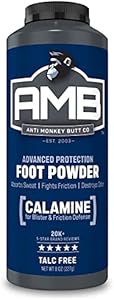 Anti Monkey Butt Foot Powder, Medicated Odor Eliminator and Soothing Itch Relief with Calamine, Antifungal Formula for Long Lasting Relief, 8 oz Anti Monkey Butt