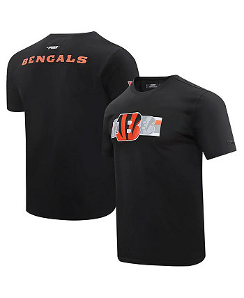 Мужская черная футболка в полоску в стиле ретро Cincinnati Bengals Pro Standard