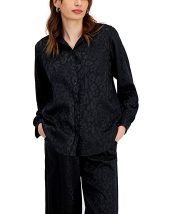 Женская блузка из сатина с длинным рукавом J&M Collection J&M Collection