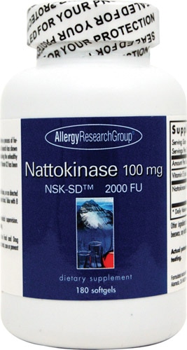 Nattokinase -- 100 mg - 180 Softgels (Мягкие капсулы) Allergy Research Group