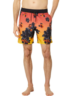 Шорты Billabong Kamea Lava Floral Layback 43 см с эластичным поясом и переработанными материалами Billabong